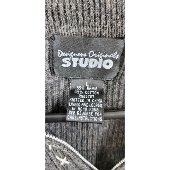 Designer studio originals Womens knitted 100%cotton sweater top size L good - Picture 3 of 3